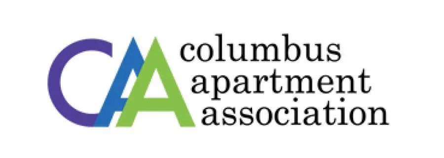 Logo of Columbia Apartment Association featuring a large green 'A' and black text on a white background.